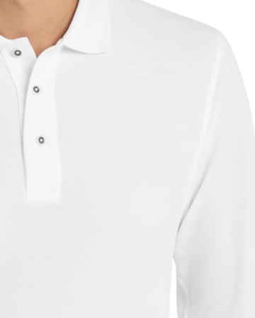 Closeup of a K500LS Port Authority Silk Touch Long Sleeve Polo
